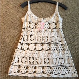 NWT Cream Lace Coverup Sz S